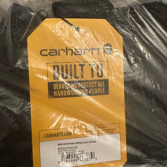 Carhartt Rain Defender Horizontal Zip Tote - Black 16”w X 13”h X 7”d CB0379 - Picture 7 of 9